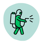 Liquid termite barrier application around Atlanta home foundation